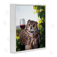 Lucia Heffernan | Owl Drinking Red Wine