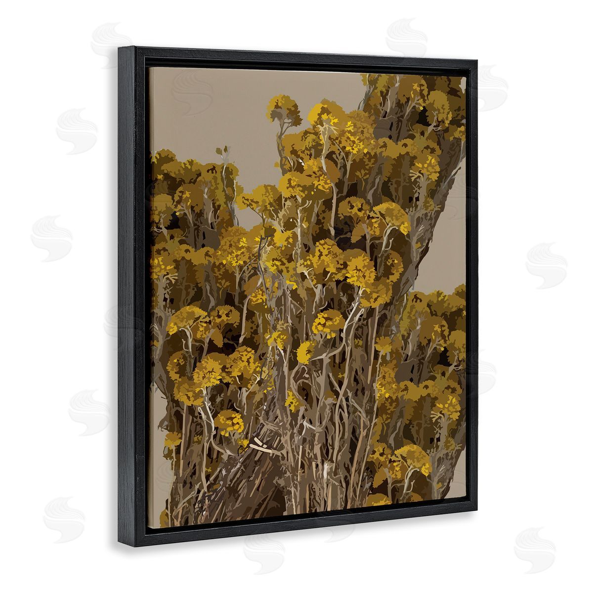 Hannah Heemsbergen Bushels of Yellow Flowers Darkened Tuscan Florals