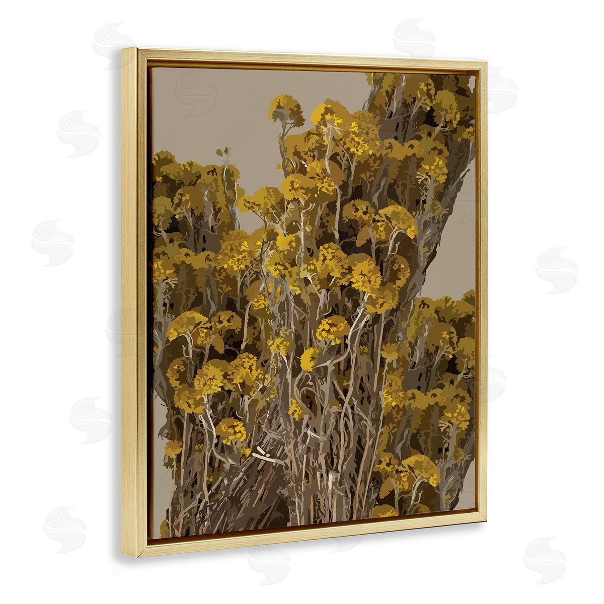 Hannah Heemsbergen Bushels of Yellow Flowers Darkened Tuscan Florals
