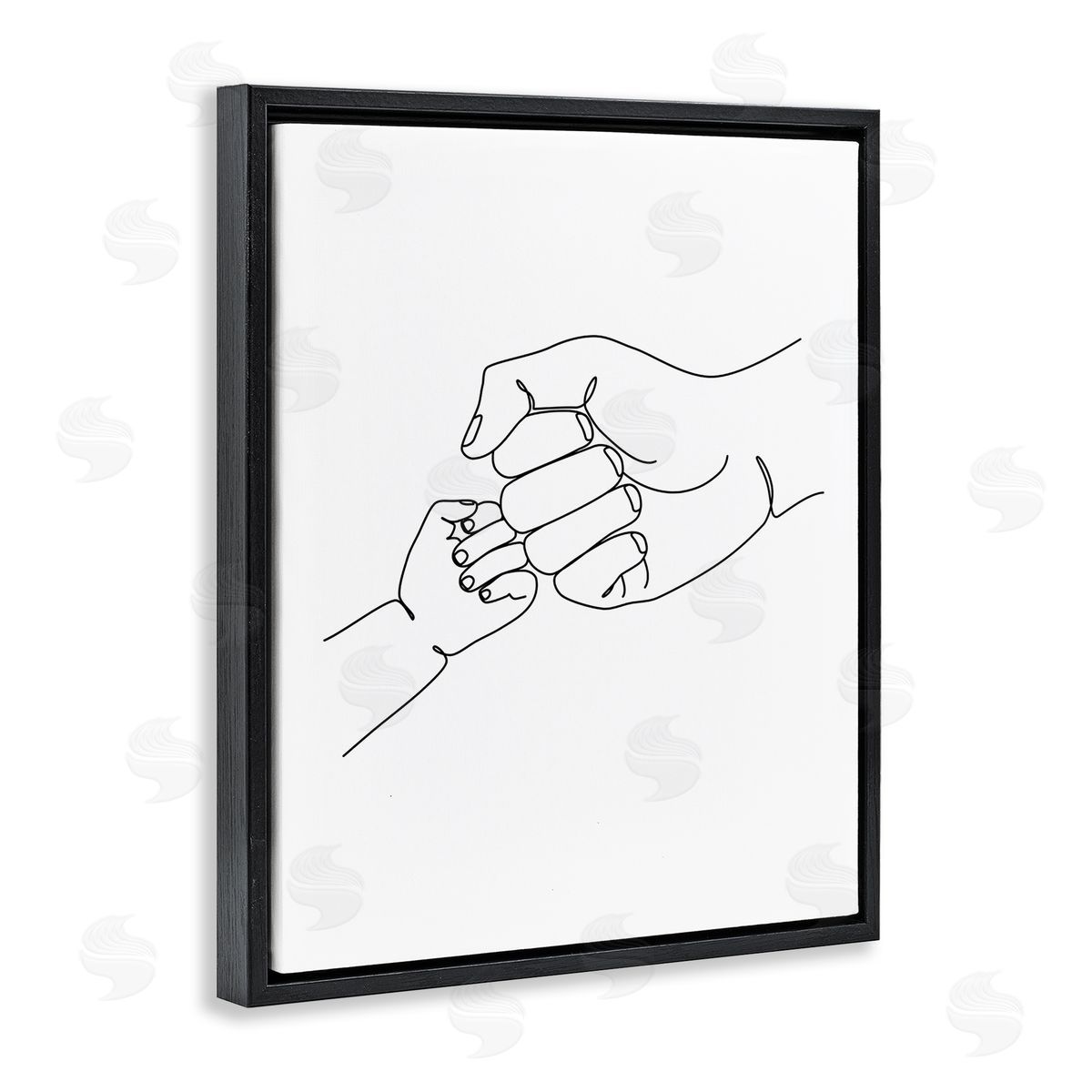 JJ Design House LLC Fist Bump Family Hands Minimal Line Drawing