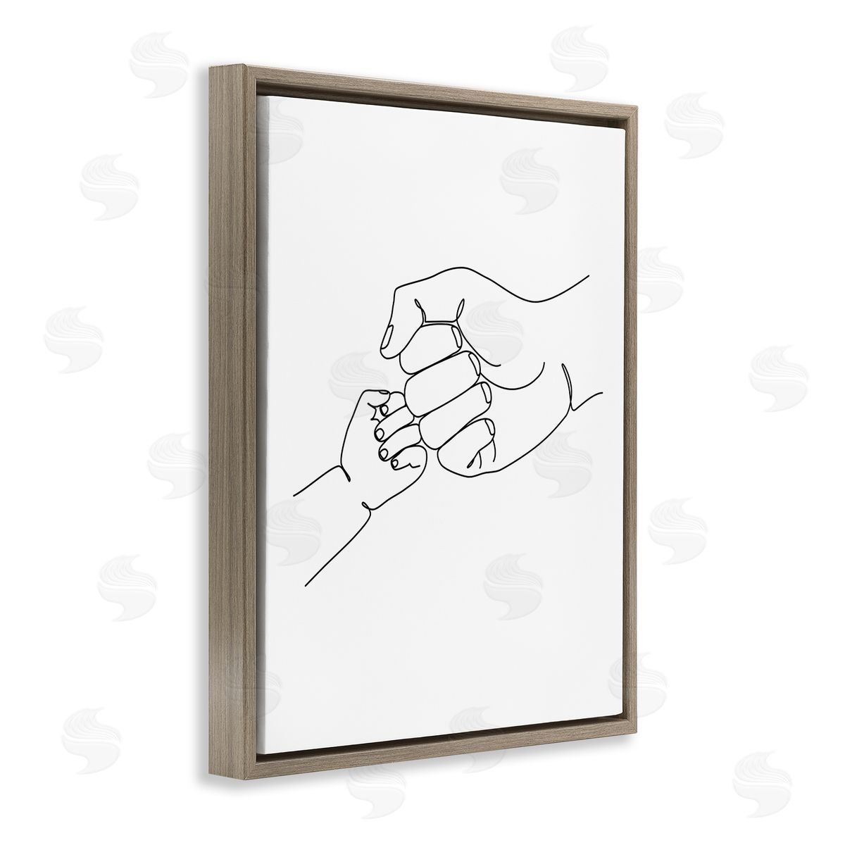 JJ Design House LLC Fist Bump Family Hands Minimal Line Drawing