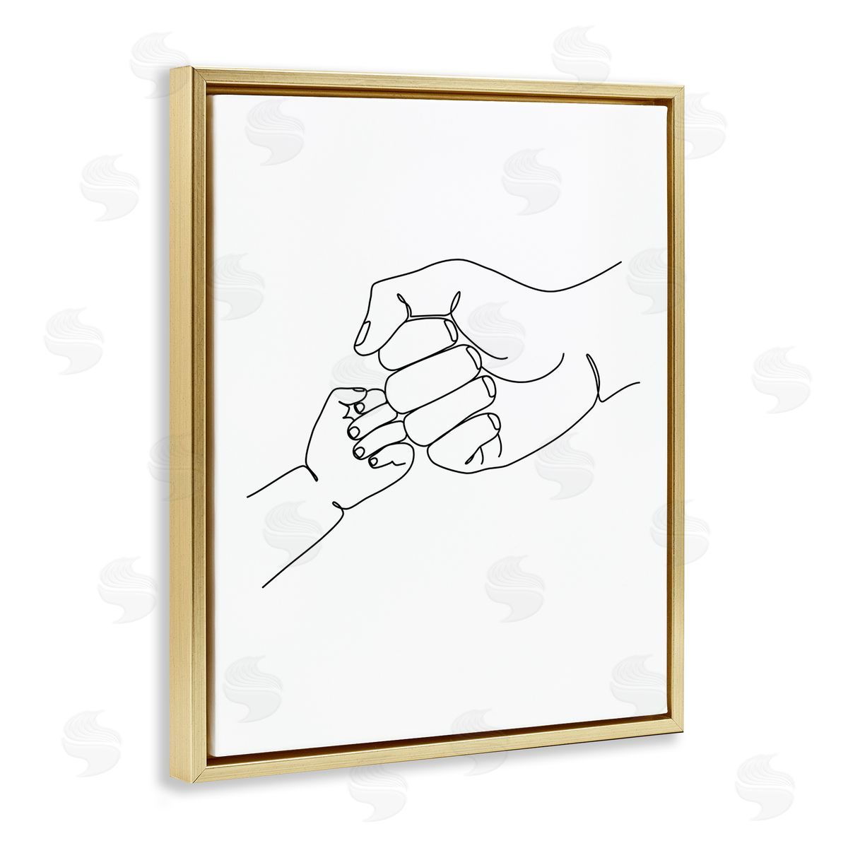 JJ Design House LLC Fist Bump Family Hands Minimal Line Drawing