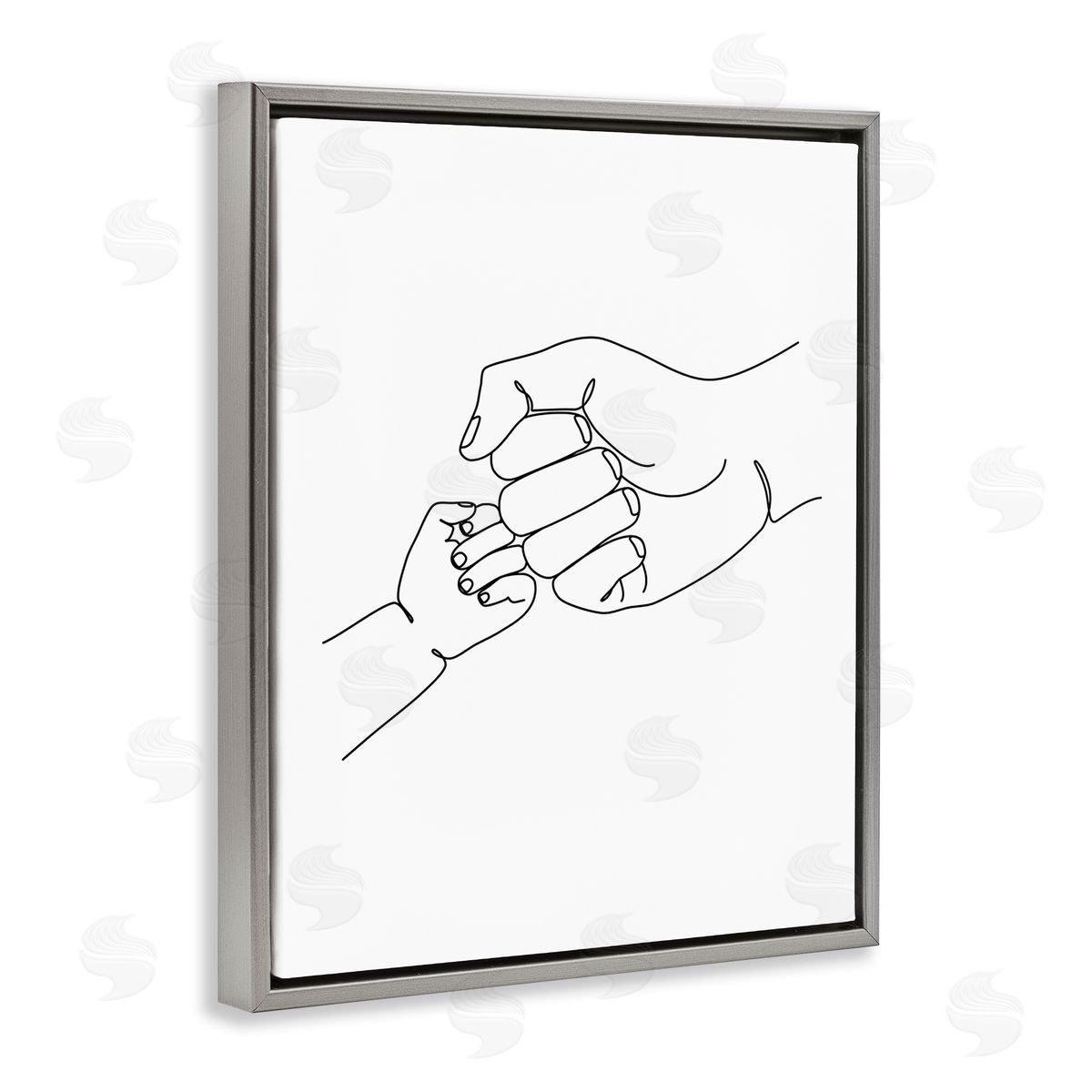 JJ Design House LLC Fist Bump Family Hands Minimal Line Drawing