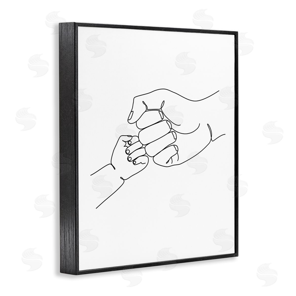 JJ Design House LLC Fist Bump Family Hands Minimal Line Drawing