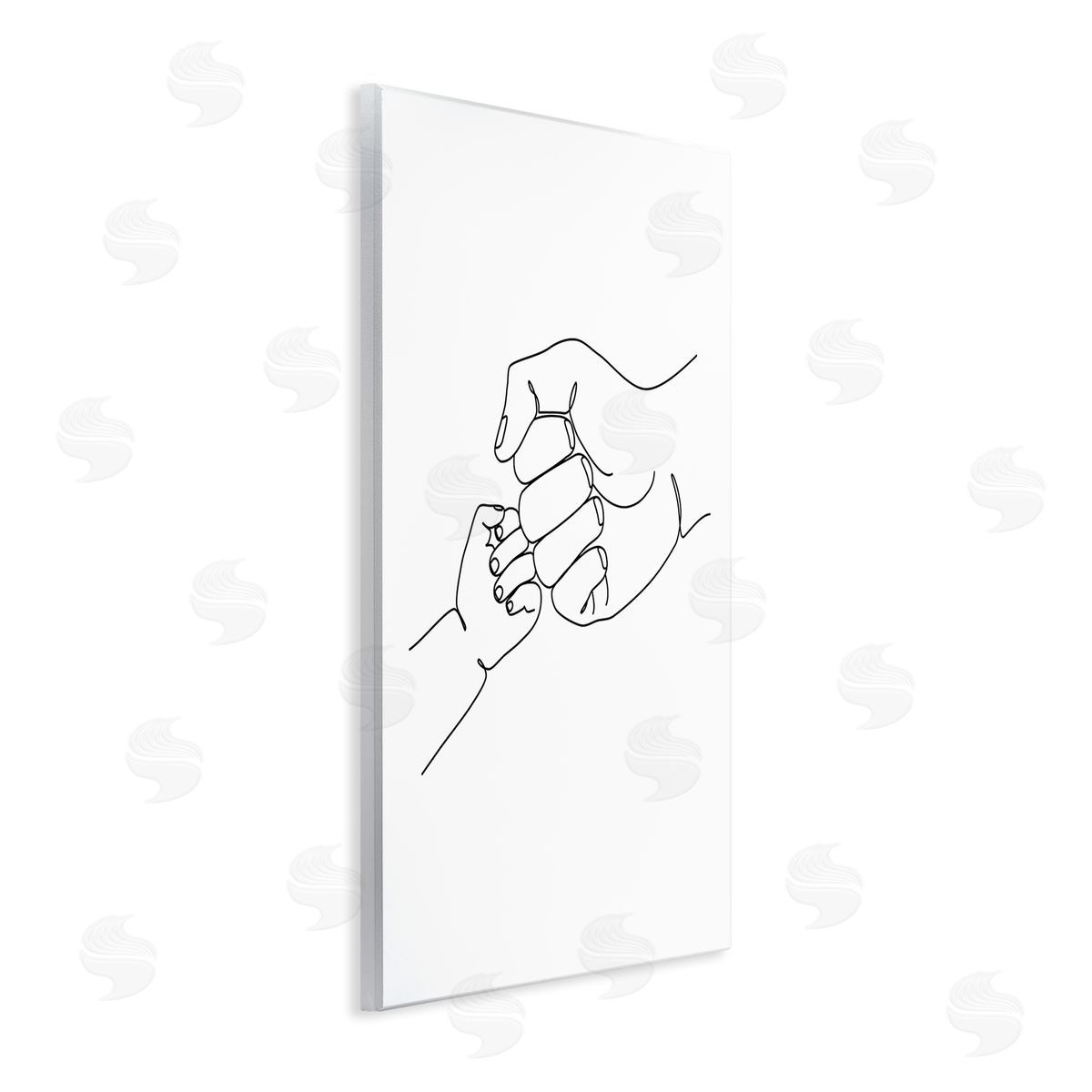 JJ Design House LLC Fist Bump Family Hands Minimal Line Drawing