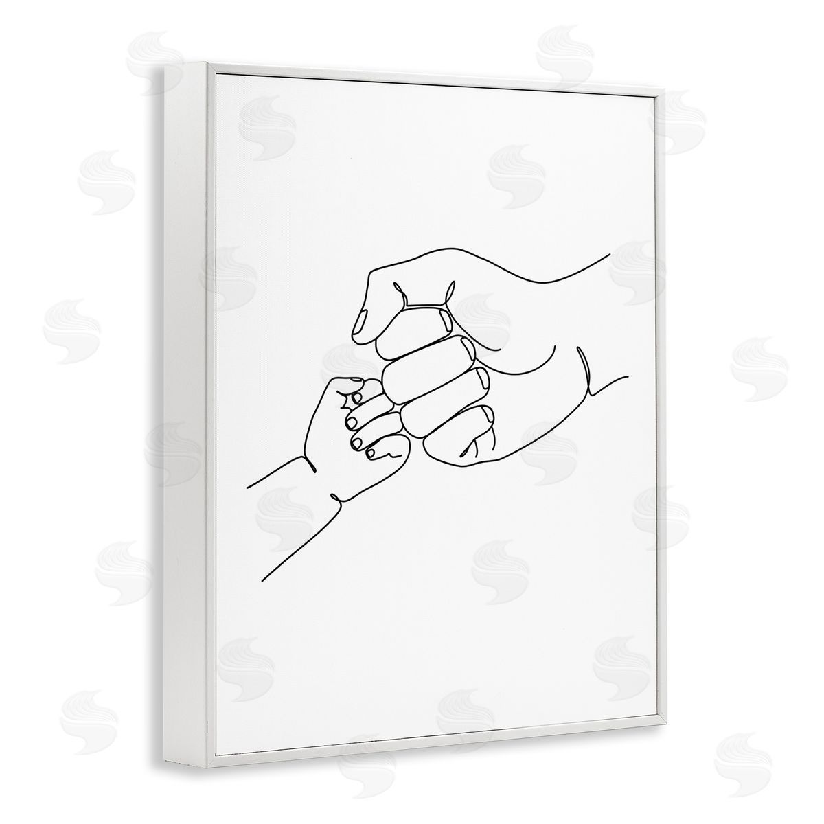 JJ Design House LLC Fist Bump Family Hands Minimal Line Drawing