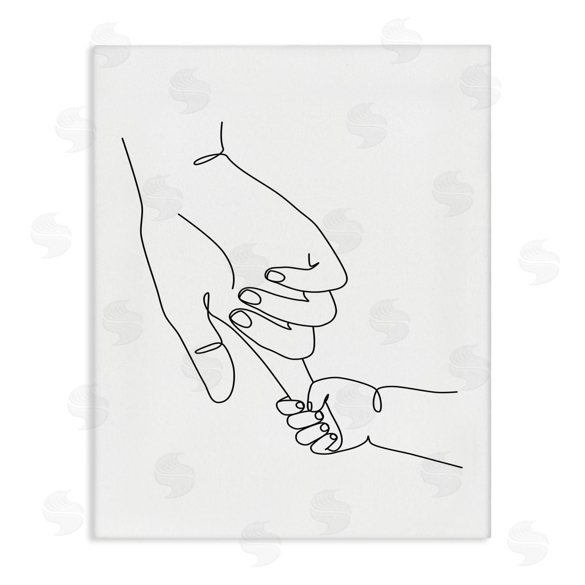 Baby Hands Holding Index Finger Canvas Wall Art, Home Decor by JJ Design House LLC