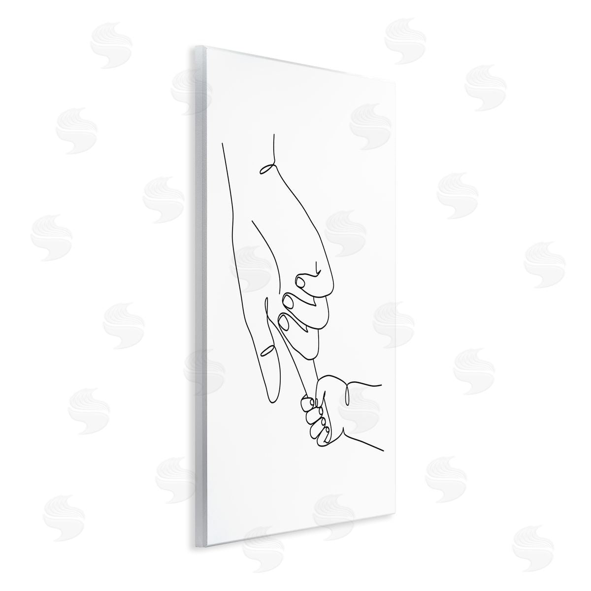Baby Hands Holding Index Finger Wood Plaque Wall Art, Home Decor by JJ Design House LLC