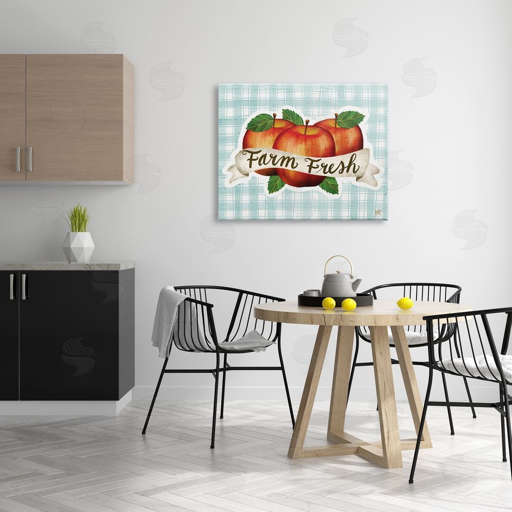 Jackie Quigley Farm fr_sideesh Red Apples over Blue Farm Plaid