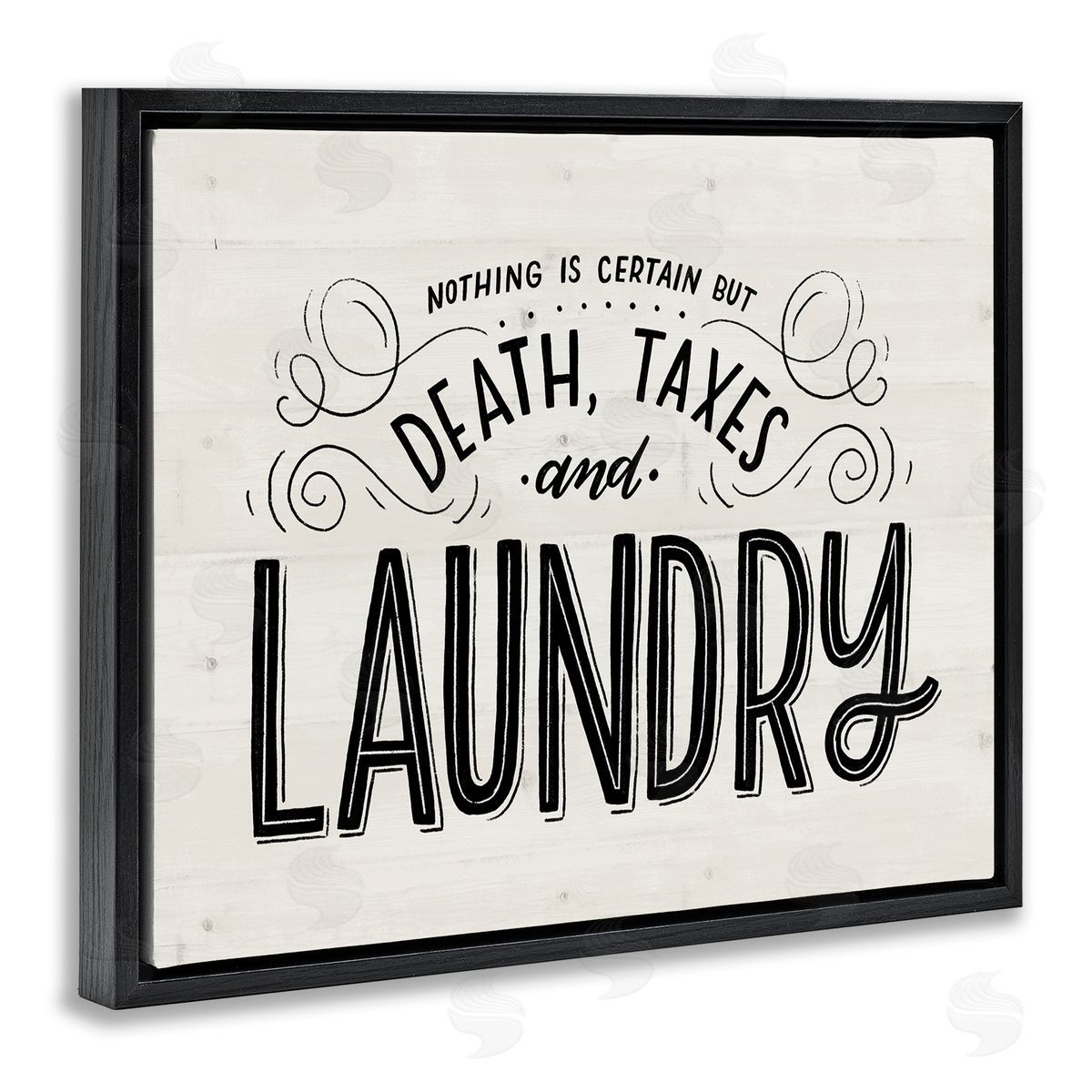 Loni Harris Death Taxes and Laundry Funny Phrase Playful Typography