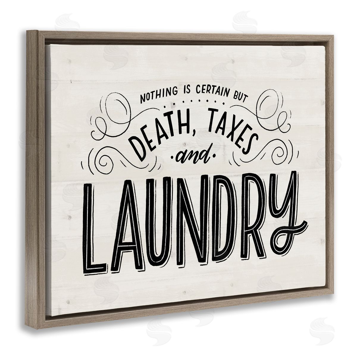 Loni Harris Death Taxes and Laundry Funny Phrase Playful Typography