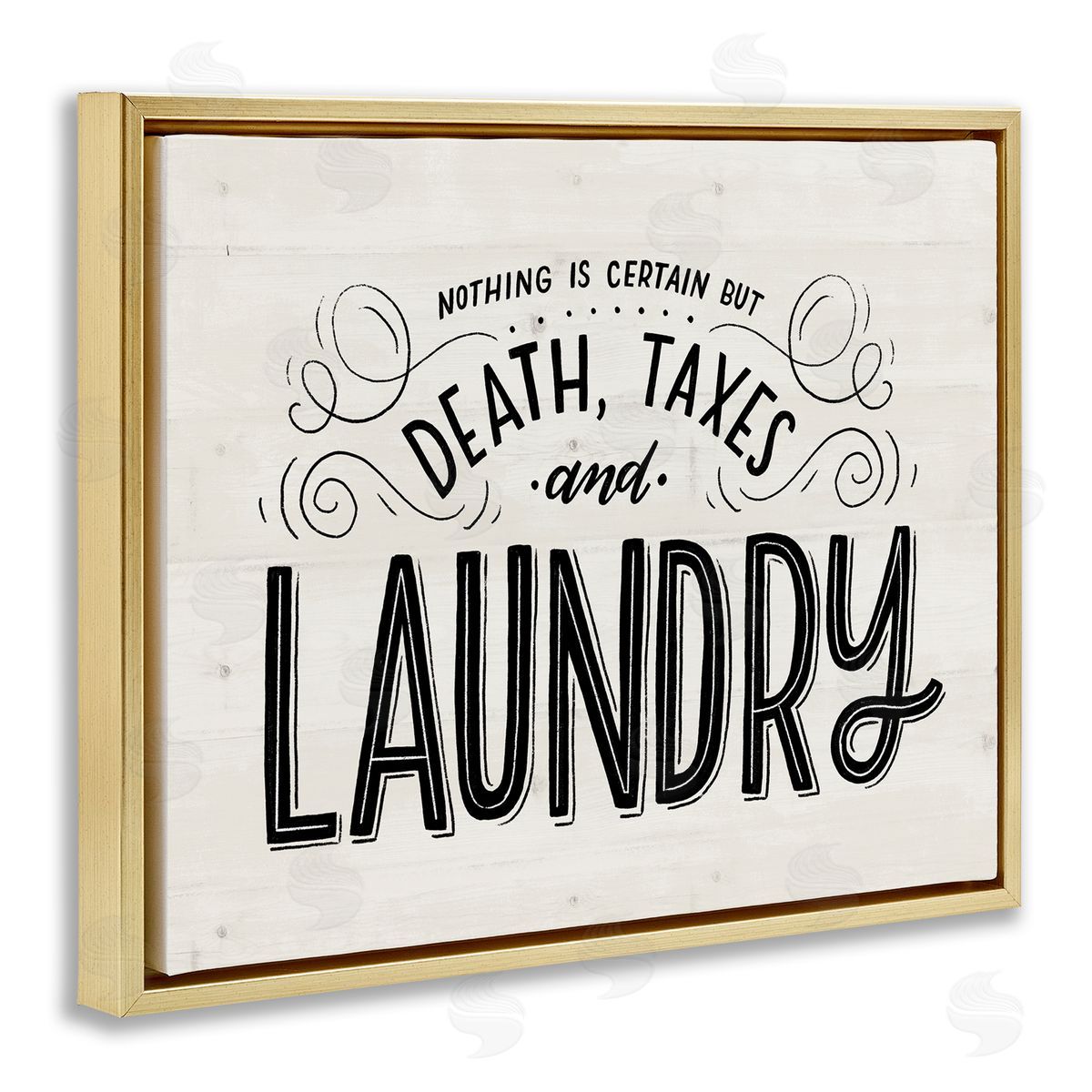 Loni Harris Death Taxes and Laundry Funny Phrase Playful Typography