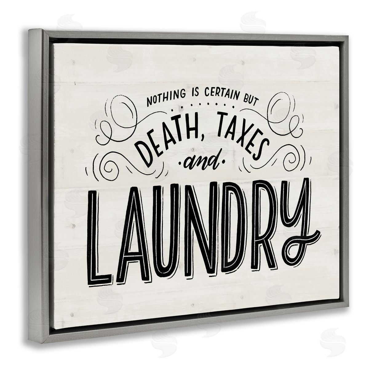 Loni Harris Death Taxes and Laundry Funny Phrase Playful Typography