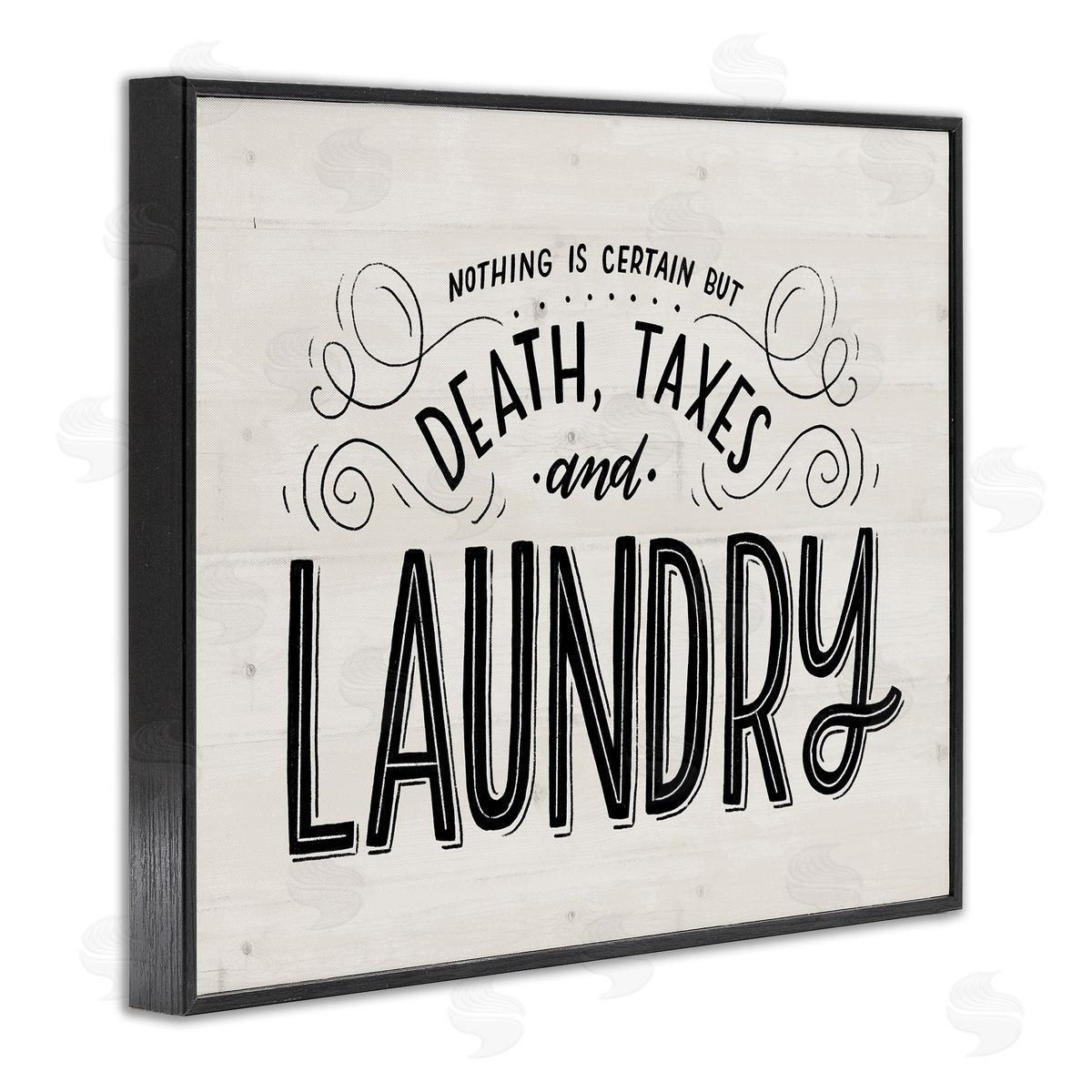 Loni Harris Death Taxes and Laundry Funny Phrase Playful Typography