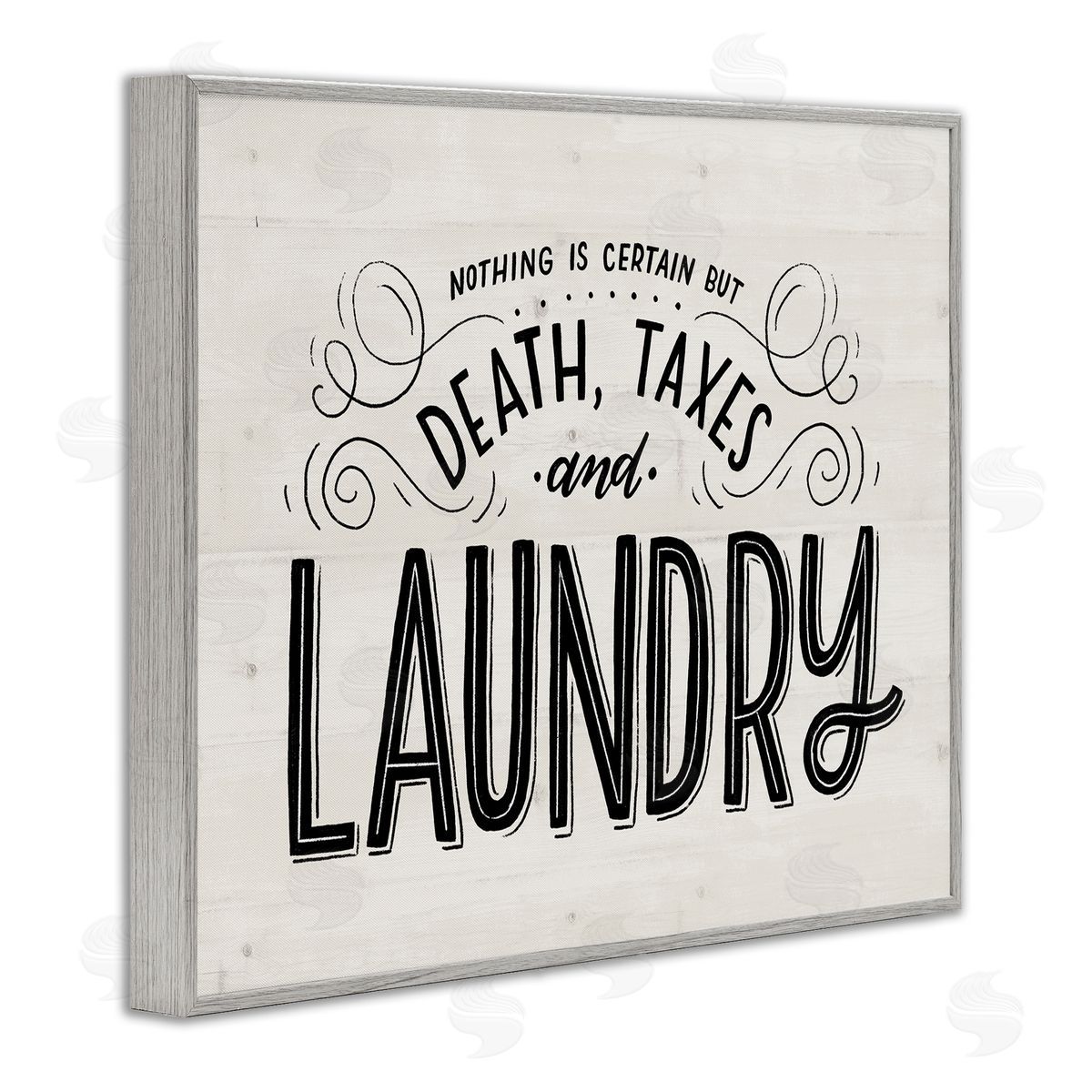 Loni Harris Death Taxes and Laundry Funny Phrase Playful Typography