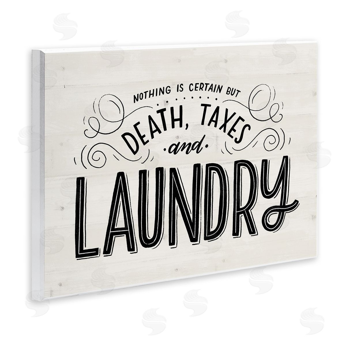 Loni Harris Death Taxes and Laundry Funny Phrase Playful Typography