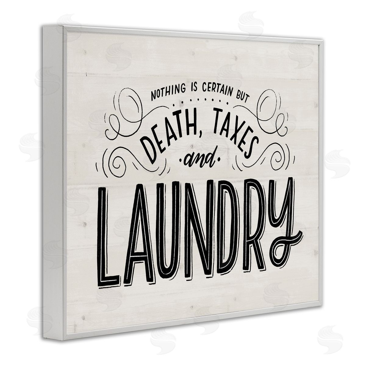 Loni Harris Death Taxes and Laundry Funny Phrase Playful Typography