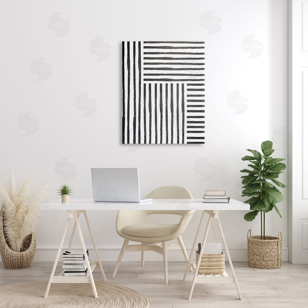 Leah Straatsma Dominant Patterned Perpendicular Lines Modern Minimal Abstraction