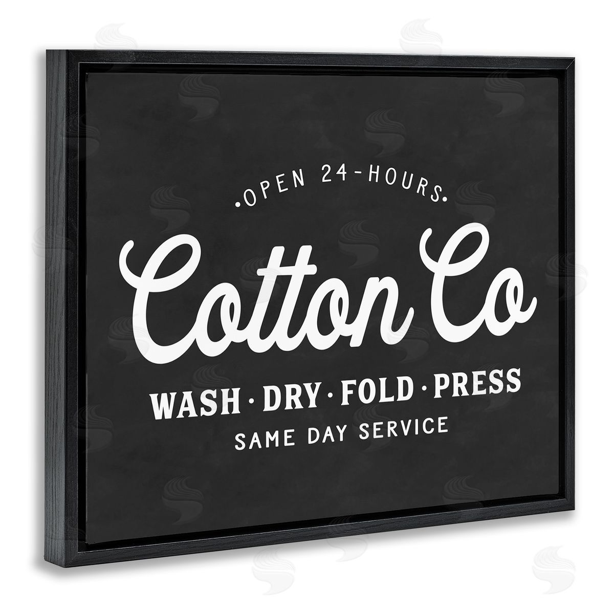 Lettered and Lined Cotton Co. Laundry Room Sign Black White Minimal