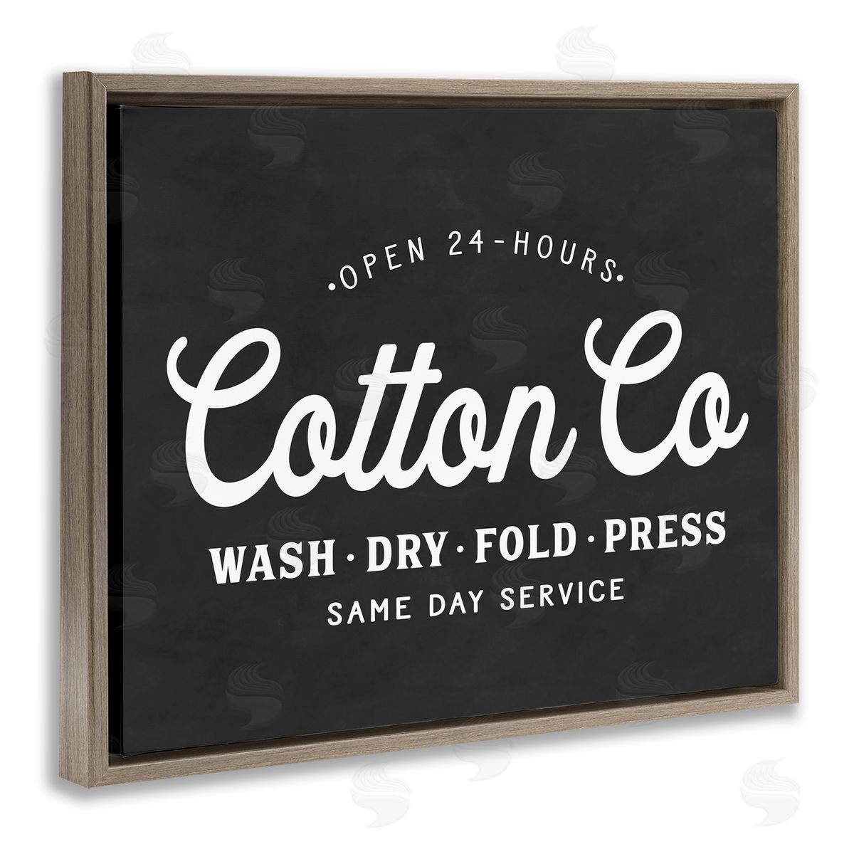 Lettered and Lined Cotton Co. Laundry Room Sign Black White Minimal