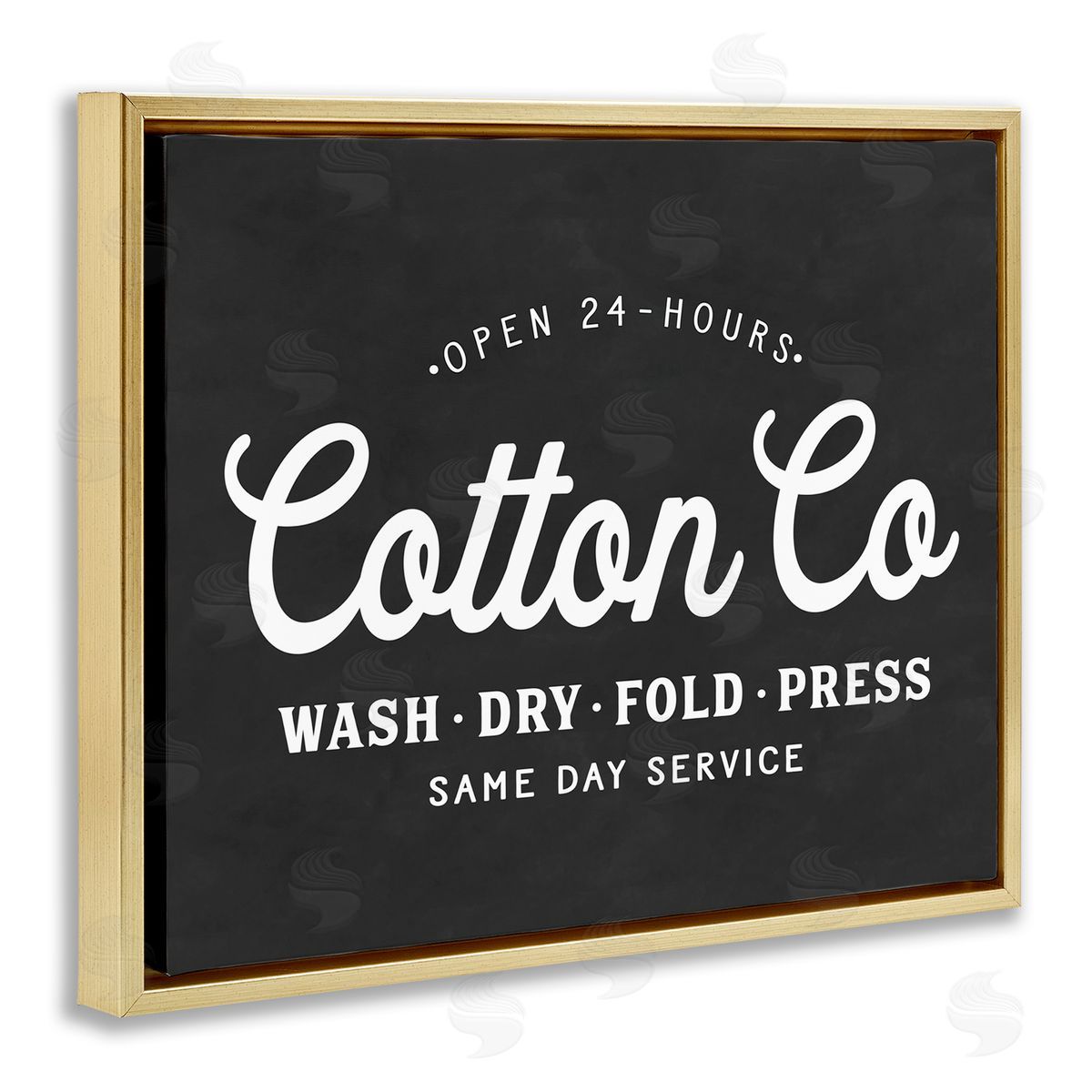 Lettered and Lined Cotton Co. Laundry Room Sign Black White Minimal