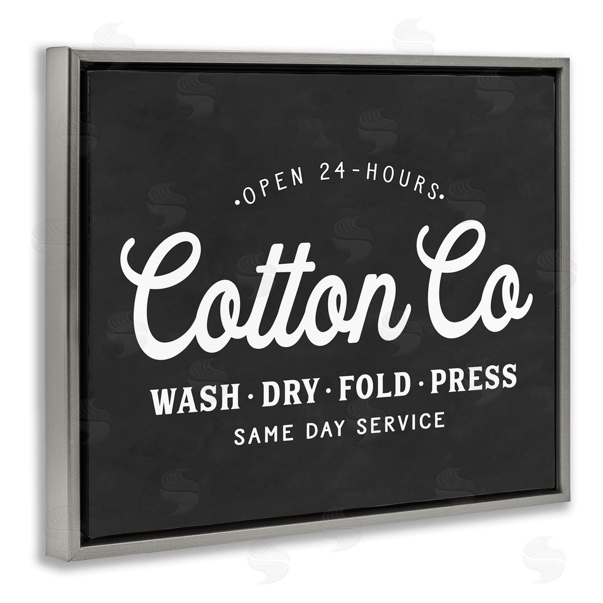 Lettered and Lined Cotton Co. Laundry Room Sign Black White Minimal