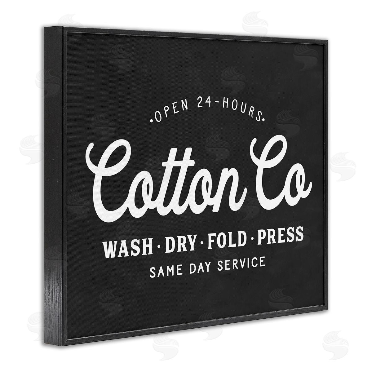 Lettered and Lined Cotton Co. Laundry Room Sign Black White Minimal