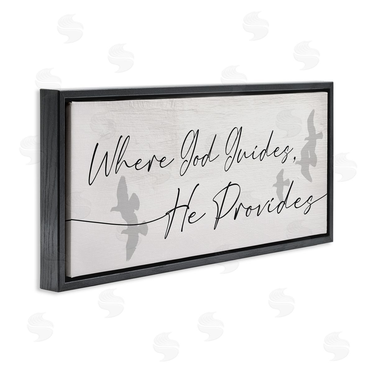 Stupell Studio God Guides He Provides Spiritual Proverb Flying Doves