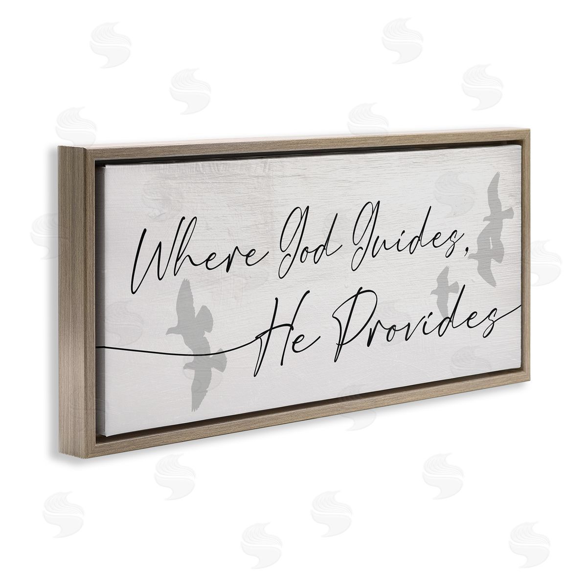Stupell Studio God Guides He Provides Spiritual Proverb Flying Doves