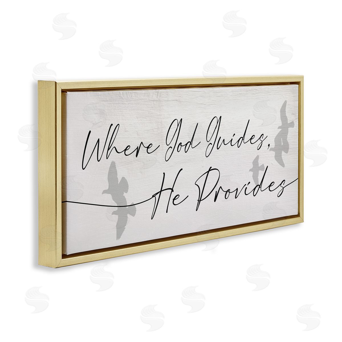 Stupell Studio God Guides He Provides Spiritual Proverb Flying Doves