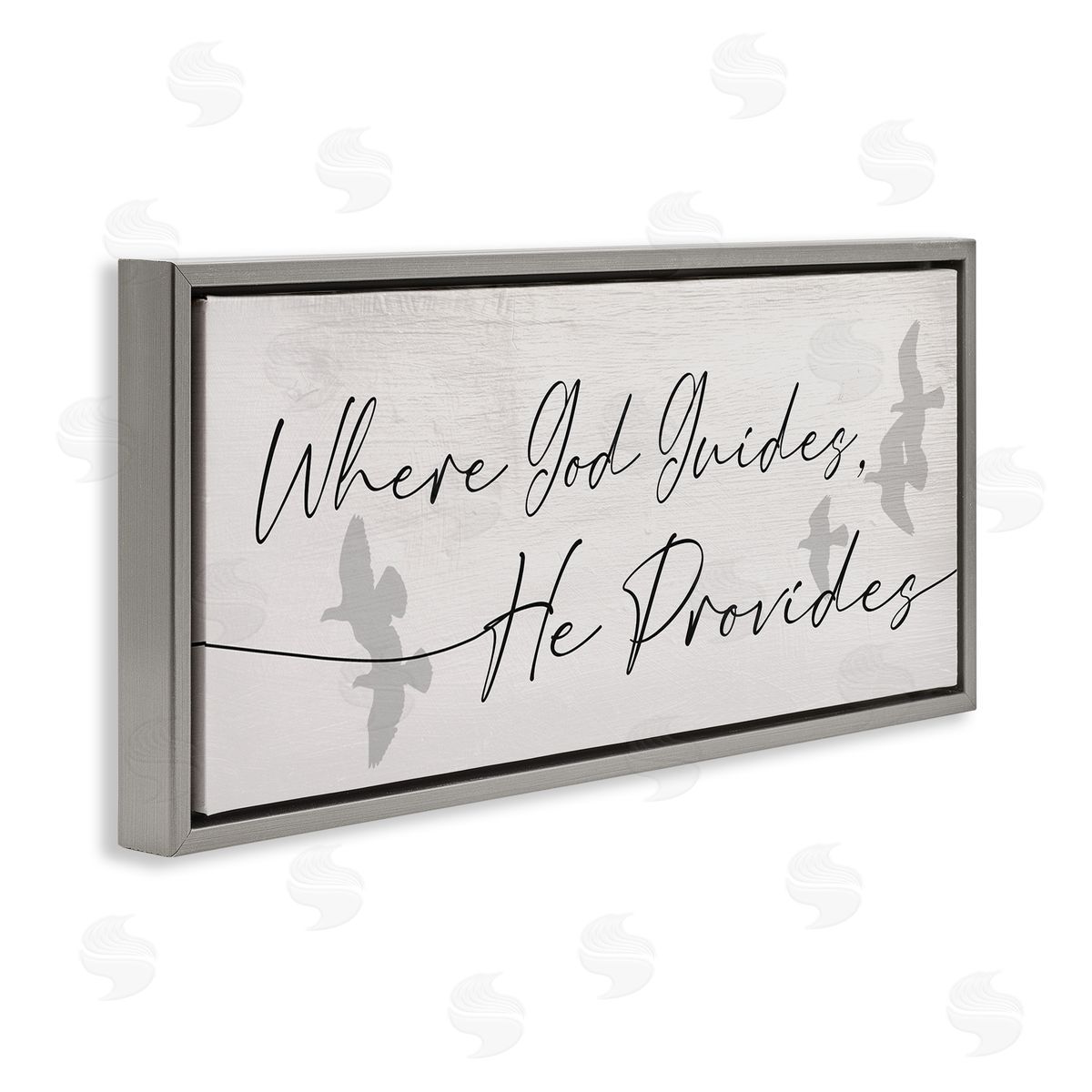 Stupell Studio God Guides He Provides Spiritual Proverb Flying Doves