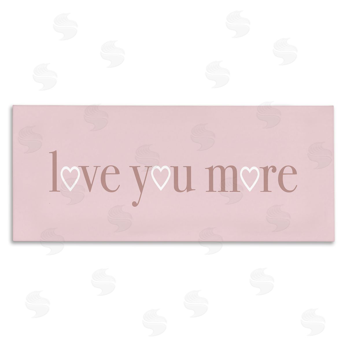 Soft Pink Love You More Phrase Canvas Wall Art, Home Decor by Stupell Studio