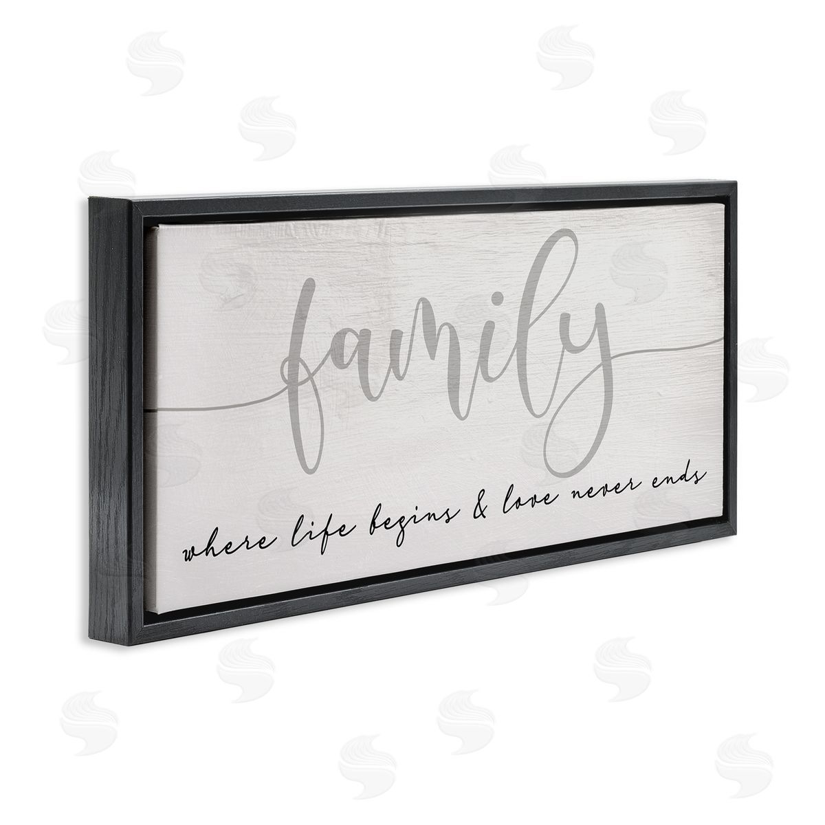Stupell Studio Family Love Never Ends Sentiment Charming Typography