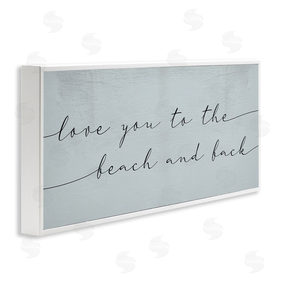 Love You Beach & Back White Frame Print Wall Art, Home Decor by Stupell Studio