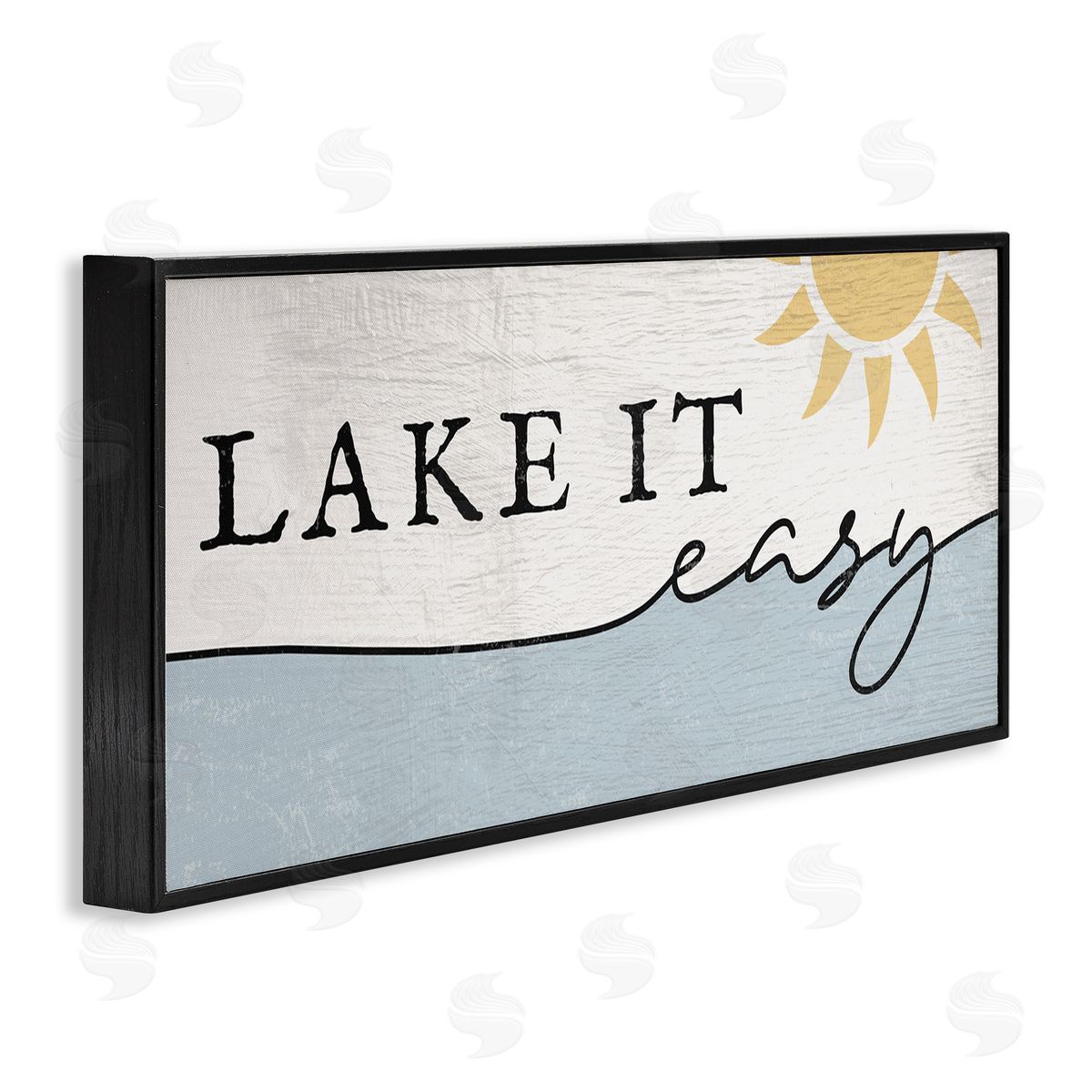 Nautical Pun Lake It Easy Black Frame Print Wall Art, Home Decor by Stupell Studio