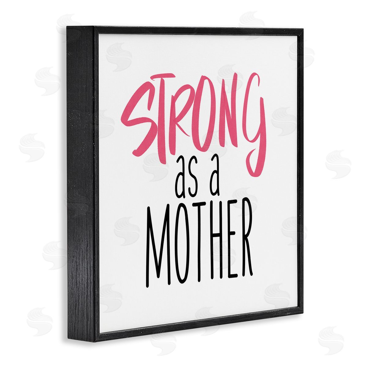 SD Graphics Studio Strong As A Mother Sentiment Minimal Pink Pop Black Framed Glicee Wall Art Print