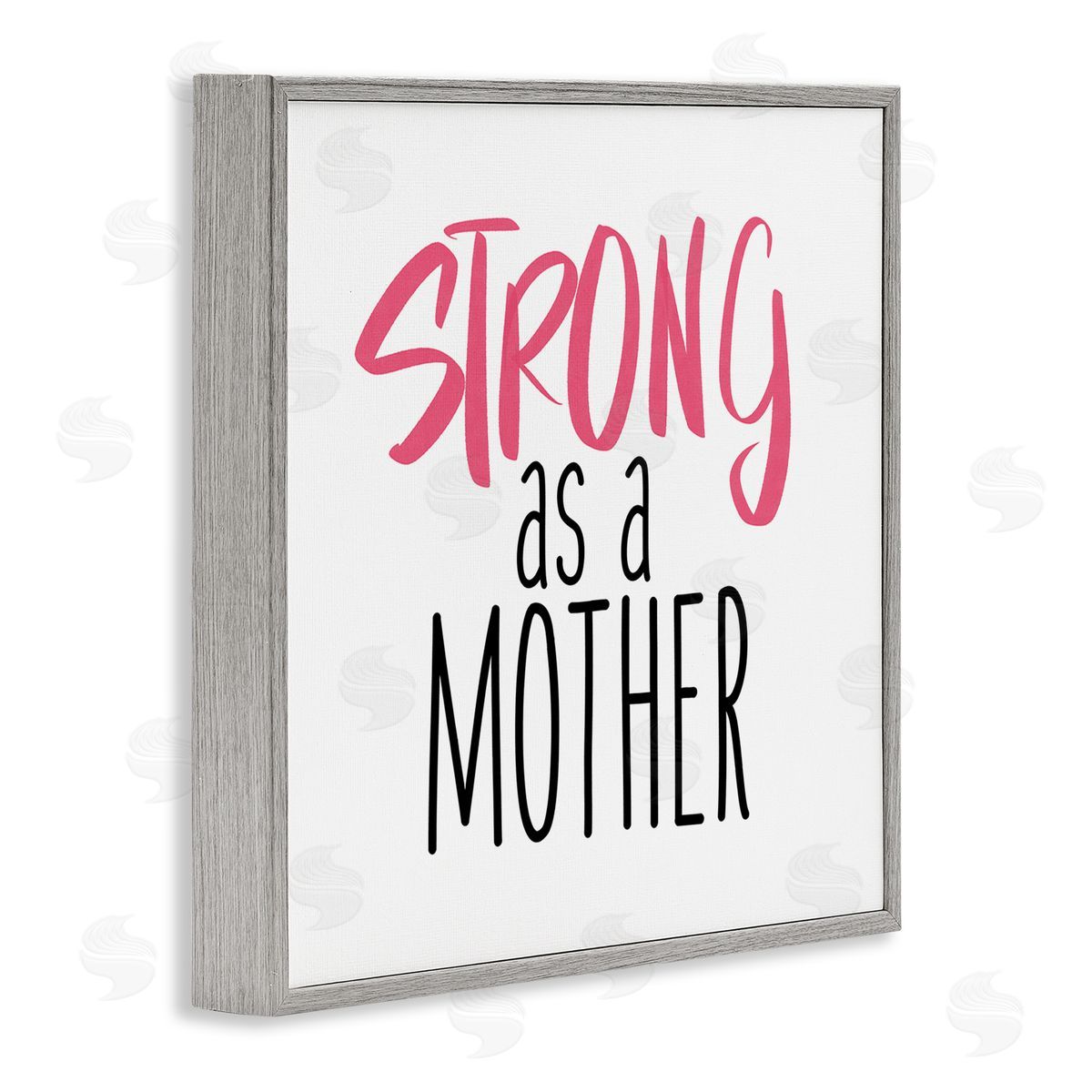 SD Graphics Studio Strong As A Mother Sentiment Minimal Pink Pop Gray Framed Glicee Wall Art Print