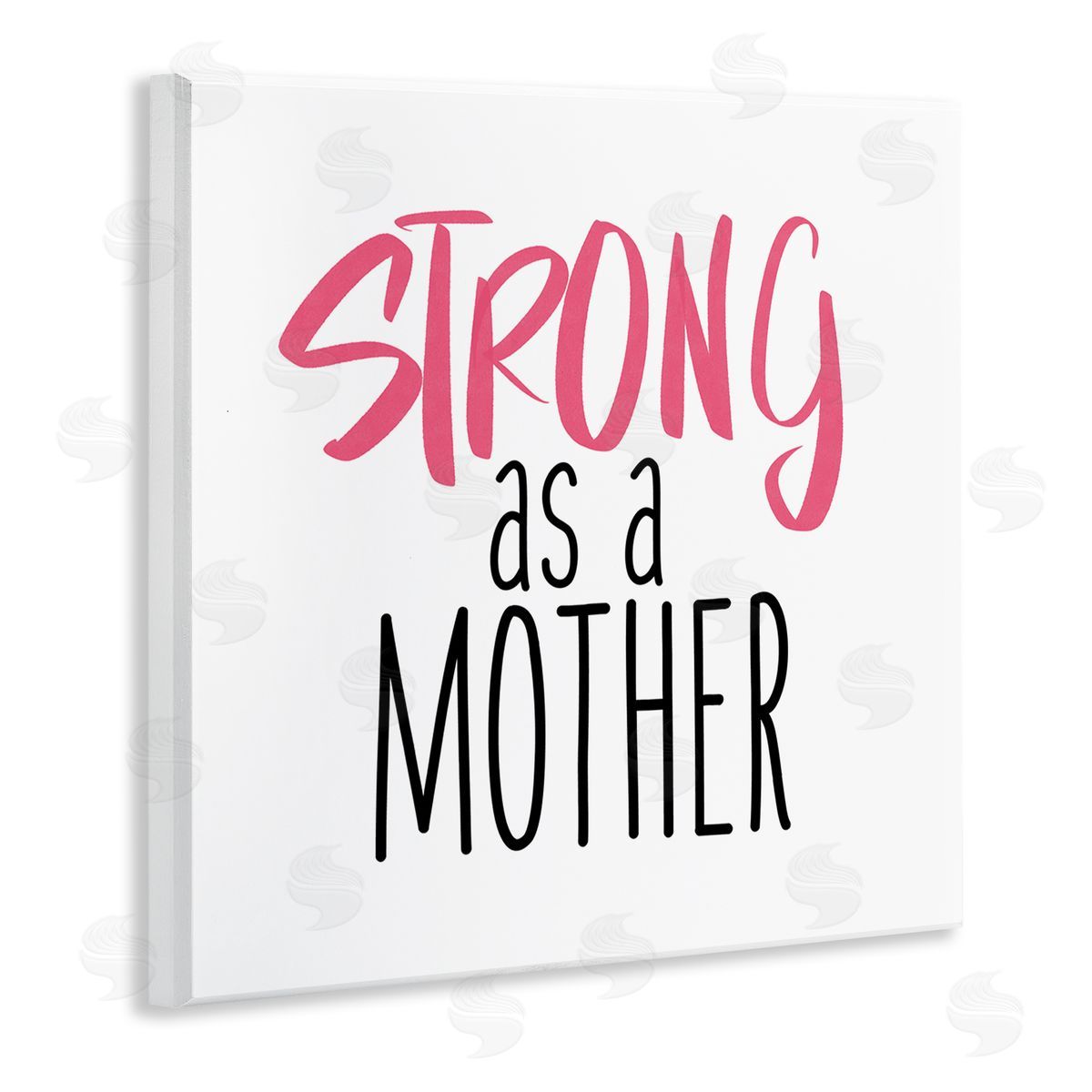 SD Graphics Studio Strong As A Mother Sentiment Minimal Pink Pop Wooden Wall Plaque Art Print