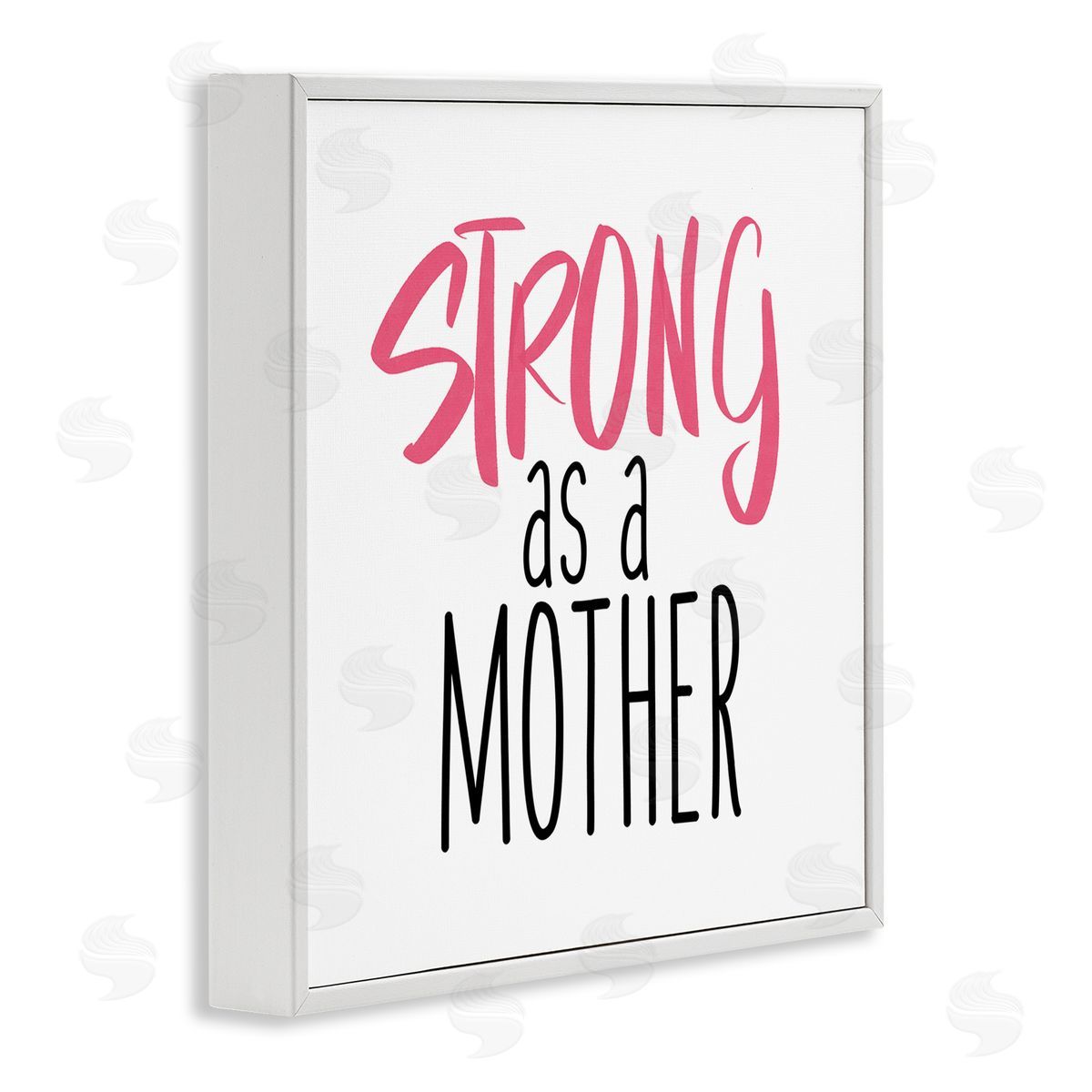 SD Graphics Studio Strong As A Mother Sentiment Minimal Pink Pop White Framed Glicee Wall Art Print