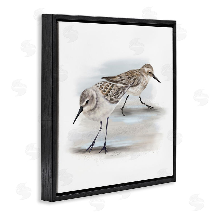 Studio Q | Sandpiper Pair on Sandy Beach