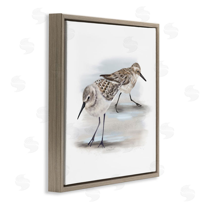 Studio Q | Sandpiper Pair on Sandy Beach