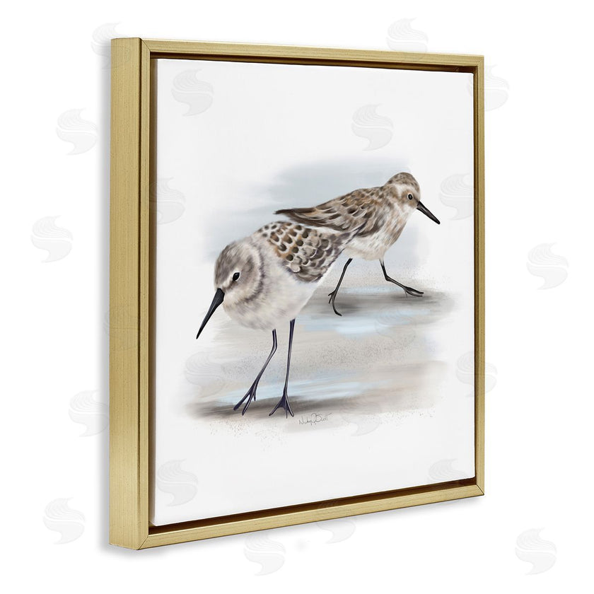 Studio Q | Sandpiper Pair on Sandy Beach