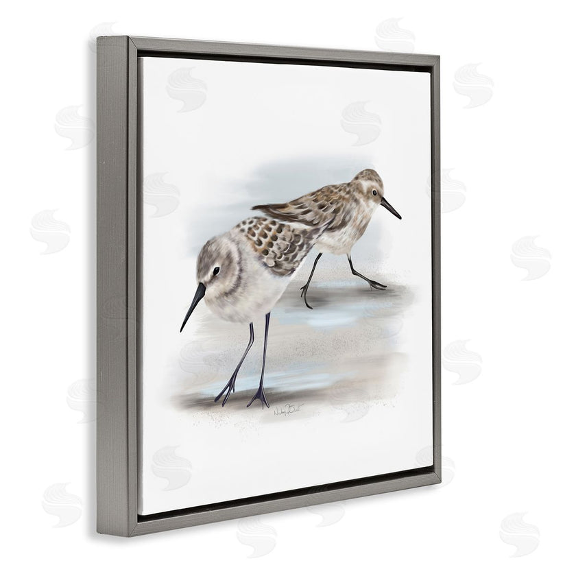 Studio Q | Sandpiper Pair on Sandy Beach