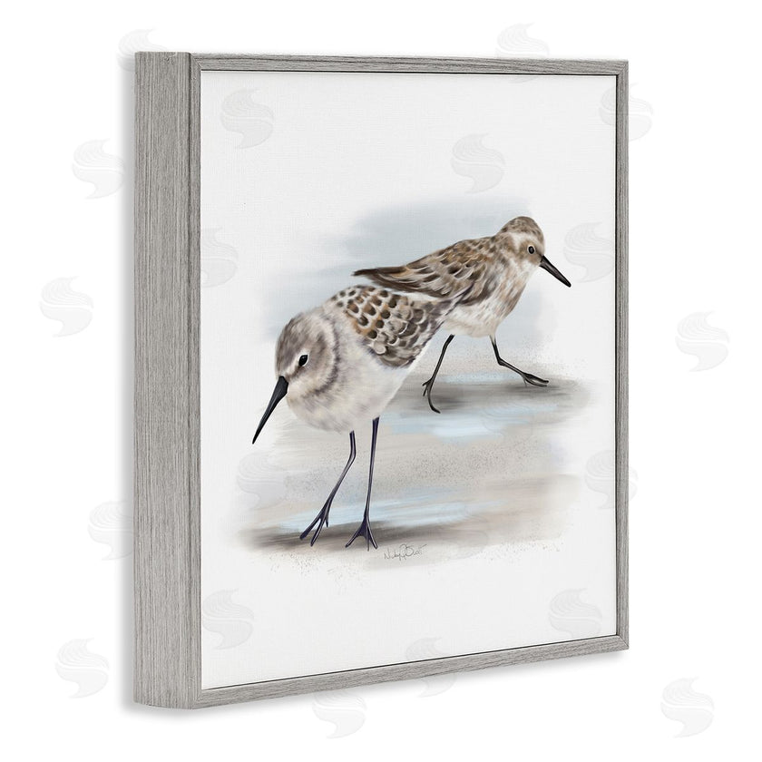 Studio Q | Sandpiper Pair on Sandy Beach