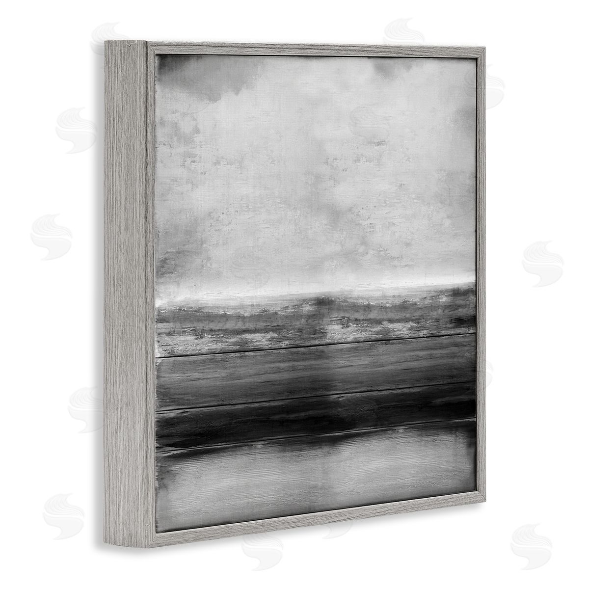 Monochromatic Grey Rustic Abstraction Grey Frame Print Wall Art, Home Decor by Taylor Hamilton