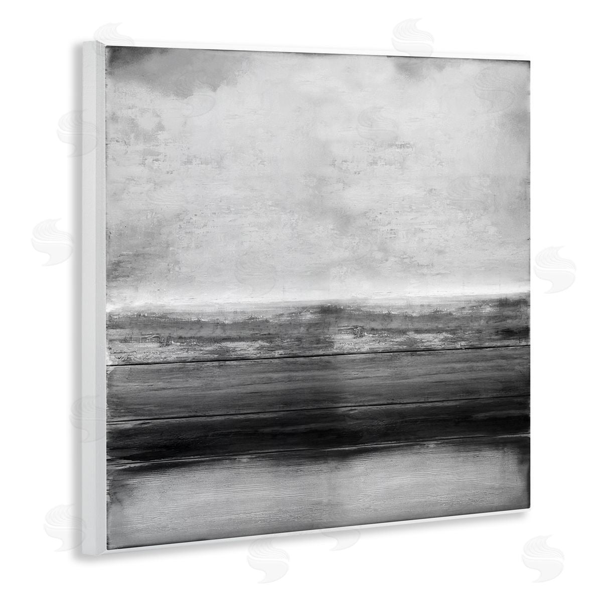 Monochromatic Grey Rustic Abstraction Wood Plaque Wall Art, Home Decor by Taylor Hamilton