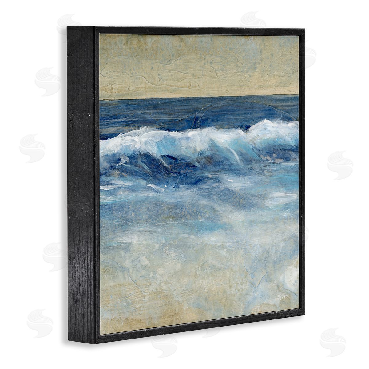 Tim O'Toole Incoming Beach Tide Contemporary Painting Soft Whitecaps Black Framed Glicee Wall Art Print