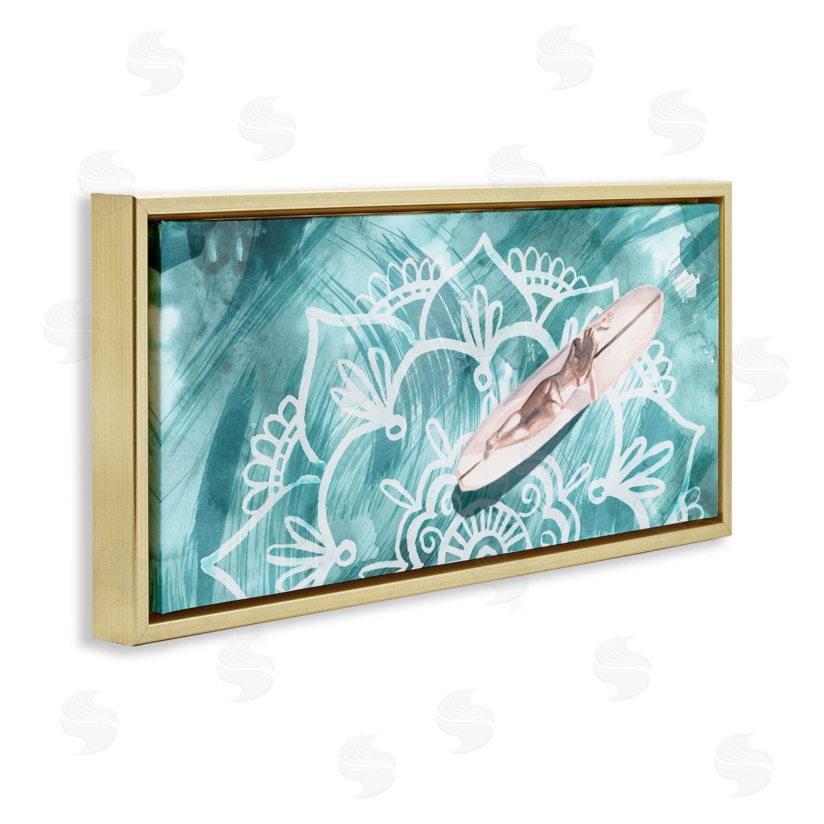 Jennifer Paxton Parker Female Beach Surfer Abstract Floral Pattern Coast