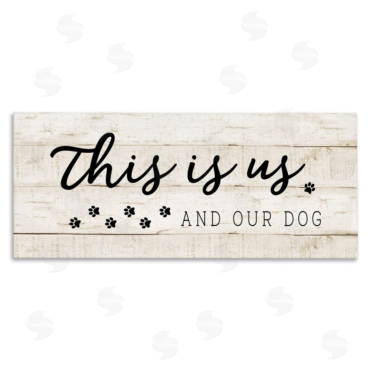 This Is Us & Our Dog Phrase Canvas Wall Art, Home Decor by CAD