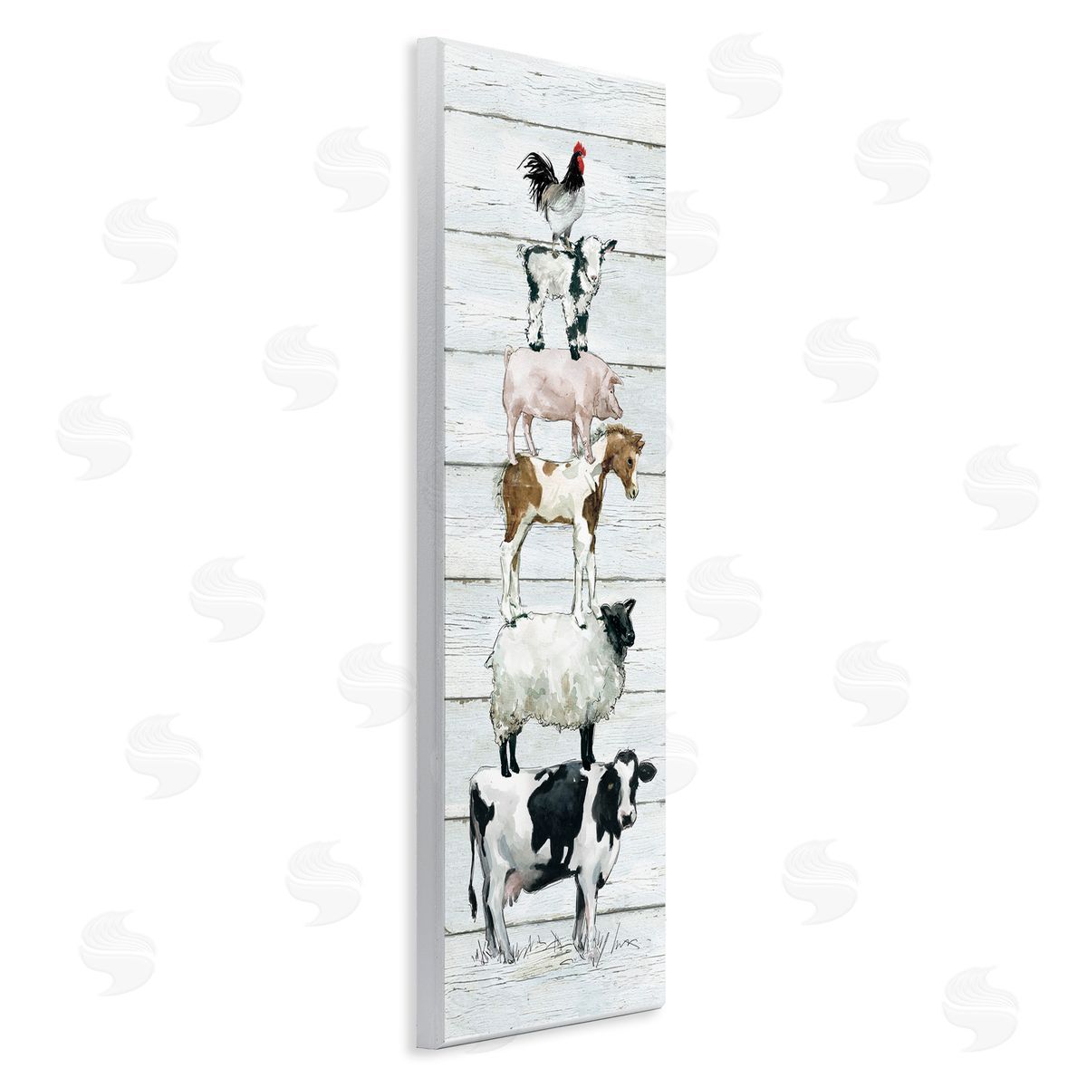 Country Farm Animal Stack Wood Plaque Wall Art, Home Decor by Carol Robinson